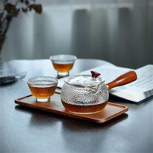 شیرجوش دسته چوب برفی همراه با صافی پیرکس