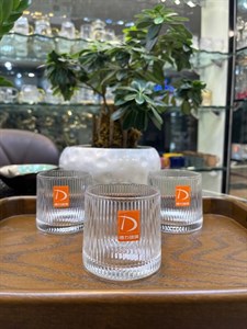 لیوان ٦ تایی طرح راه راه لب طلا DELI