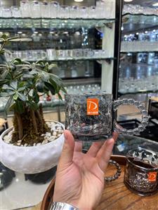 لیوان ٦تایی طرح دسته مروارید دودی  DELI
