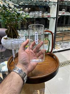 لیوان پیرکس دسته رنگی 380milدلی(بسته 4عددی )