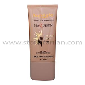 کرم ضد آفتاب رنگی سان سیف (Sun safe) مدل مکی سان با SPF50 رنگ بژ رز گلد حجم 40 میلی لیتر