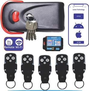 قفل برقی 5 ریموتقابل اتصال به تلفن همراه (نرم افزار دار) یوتاب کله گاوی 1093 حیاطی مرغوب