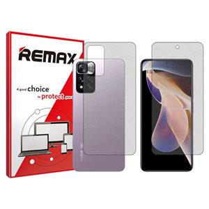 گلس صفحه نمایش و پشت گوشی شیائومی Redmi Note 11 Pro (China) مدل هیدروژلی مات برند ریمکس کد SS