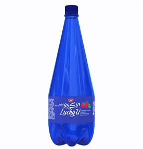 آب گازدار با طعم توت فرنگی لاکی یو کاله - 1 لیتر