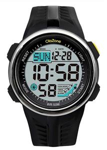 Digital Sports Watch Water Resistant 60 Lap 3 Alarm Stopwatch Dual Time Black Men's Watch 