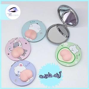 آیینه گرد هلویی دو طرفه طرح حیوانات( نرمالو دار)