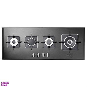 گاز صفحه ای شیشه ای 4 شعله خطی G4101 استیل البرز