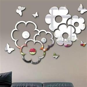 اینه دکوراتیو پدیده پلاس مدل گل سایز نصبی 60در30