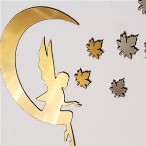 آینه پدیده پلاس طرح ماه و پری و برگ کد 1003