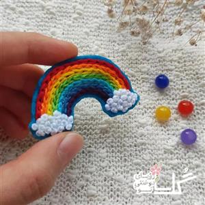 گلسینه گلدوزی دستدوز خاص گُل سا بسیار سبک و قابل شستشو طرح گُلسانه رنگین کمان