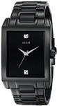 GUESS Men's U12557G1 Classic Black IP Rectangular Diamond Accented Watch