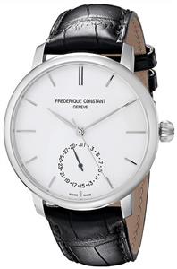 Frederique Constant Men's FC710S4S6 Slim Line Analog Display Swiss Automatic Black Watch