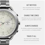 Fossil Women's Accomplice Stainless Steel Hybrid Smartwatch, Color: Silver (Model: FTW1202)