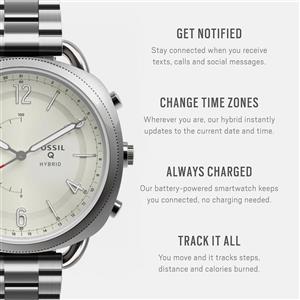 Fossil Women's Accomplice Stainless Steel Hybrid Smartwatch, Color: Silver (Model: FTW1202)