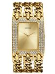 GUESS Gold-Tone Glitz Chain-Link Watch