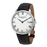 Frederique Constant Men's Slimline Stainless Steel Automatic-self-Wind Watch with Leather Calfskin Strap, Black, 20 (Model: FC-306MR4S6)