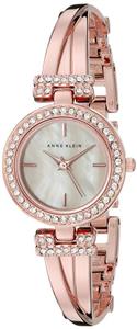 Anne Klein Women's AK/2238RGST Swarovski Crystal-Accented Rose Gold-Tone Bangle Watch and Bracelet Set 