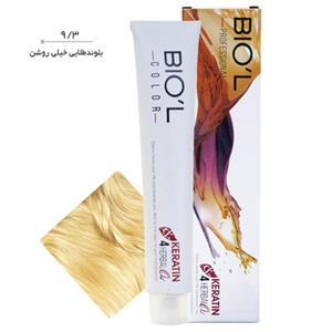رنگ مو بیول شماره 9.3 حجم 100 میلی لیتر رنگ بلوند طلایی خیلی روشن