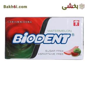 ادامس مینی استیک بدون شکر با طعم هندوانه بایودنت Biodent Watermelon Sugar Free Chewing Gum 