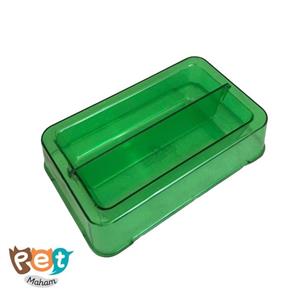 دانخوری پرنده کریستال سایز بزرگ دارای تیغه جداسازی متحرک قابلیت تبدیل به وان مناسب طوطی برزیلی عروس هلندی مرغ عشق و سایر