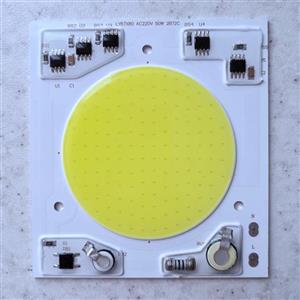 چیپ ال ای دی 50 وات ماژول دی او بی برق مسقیم دایره  پرژکتوری  رنگ مهتابی. chip  dob led 50w