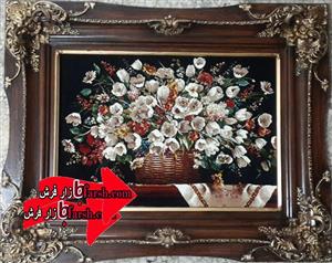 تابلو فرش ماشینی طرح گل