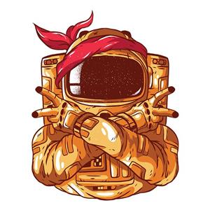 استیکر لپ تاپ وی وین آرت طرح Astronaut Gangsta مدل P55