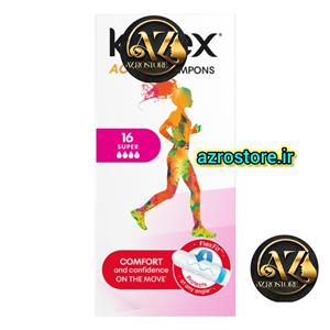 تامپون جذب بالا کوتکس سایز بزرگ 16 عددی مناسب هر نوع فعالیتkotex  ساخت ترکیه