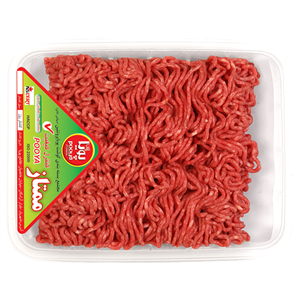 گوشت چرخ کرده مخلوط گوساله گوسفند پویا پروتئین وزن 1 کیلوگرم Pooya Protein Mix Mince Meat 1kg 