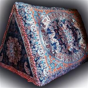 پشتی مثلثی ترمه سورمه ای