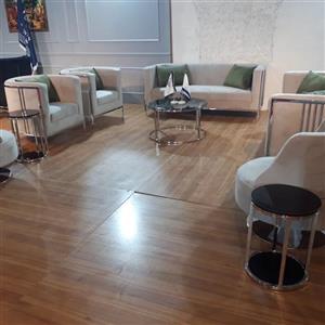 مدل مبل سیلوانا نیم گرد استیل 304ست 8نفره (هزینه ارسال بعهده مشتری) (پس کرایه)