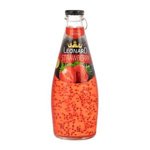 نوشیدنی توت فرنگی 300 میل لئونارد Leonard Strawberry Drink with Basil Seed - 300 ml