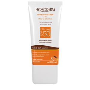 کرم ضد آفتاب هیدرودرم رنگ کاراملی SPF 50