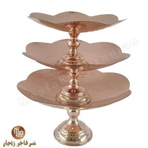 ست شیرینی خوری مسی طرح گل