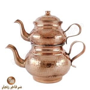 کتری و قوری مسی طرح قجری