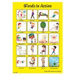 پوستر آموزشی چاپ پارسیان طرح آموزش زبان انگلیسی مدل 010 WORDS IN ACTION