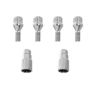پیچ چرخ و رینگ ضد سرقت خودرو قطعه سازان کبیر مدل PICH-PRIDE-30896 مناسب برای پراید مجموعه 6 عددی