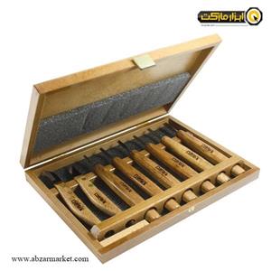 ست مغار و چاقو حکاکی ظریف کاری نارکس 8 عددی مدل 869010