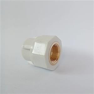 بوشن یکسر دنده  20 در یک دوم  سفید اتصالات سفید