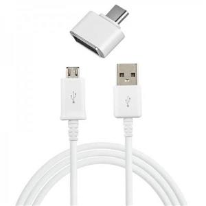 کابل تبدیل USB به microUSB مدل EP-DG925UWE طول 1 متر به همراه مبدل OTG microUSB