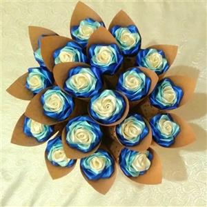 تک شاخه گل روبانی