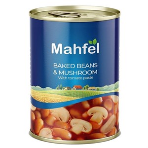 کنسرو لوبیا چیتی با قارچ یک و یک - 380 گرم