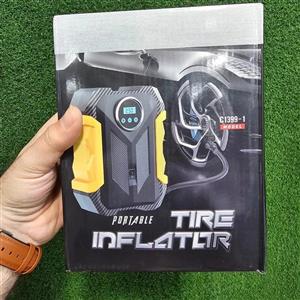 کمپرسور هوا باد لاستیک برند Carsun مدل C1399-1 قابل حمل پمپ خودکار لاستیک خودرو DC 12 ولت با چراغ LED \n