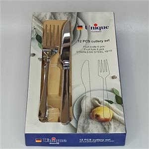 ست چاقو و چنگال میوه خوری 6 نفره یونیک