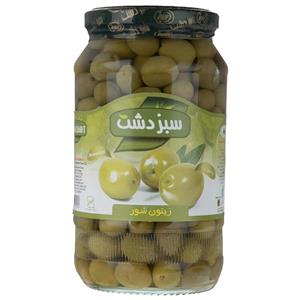 زیتون شور سبز دشت مقدار 1000 گرم Sabz Dasht Salty Olive gr 