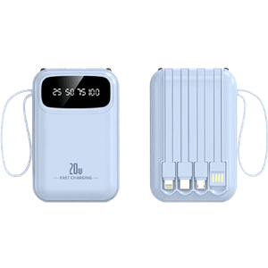 پاوربانک کیوت مدل DX245 ظرفیت 20000 میلی آمپر ساعت فست شارژ رنگ سفید