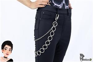 زنجیر شلوار دو لاین میکس حلقه و زنجیر