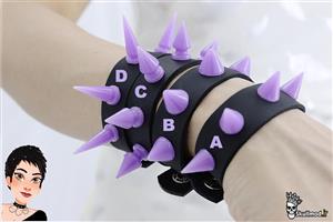 دستبند های اسپایکی بنفش