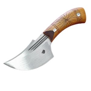 چاقوی زنجان چاقو زنجان  تیزی پوست کنی فولادی طول کل چاقو 17 سانت طول تیغه 8سانت سازنده استاد وفا تیغه خنجری همرا با غلاف