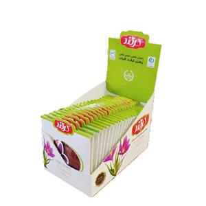 باکس 20 عددی زعفران سنتی خشک نیم مثقالی پاکتی کرقند ارسال رایگان